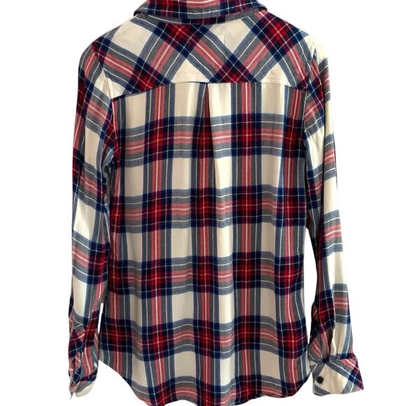 Rails Top Womens X-Small Colorful Tartan Plaid Academic Flannel Button Down - Picture 3 of 7
